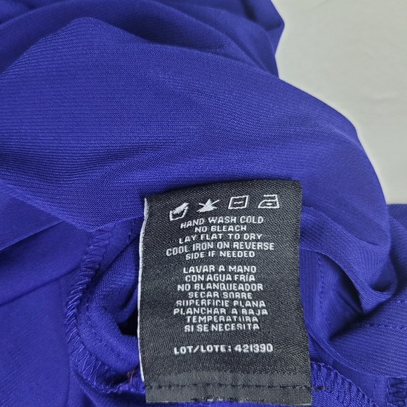 R&M Richards 3221 Sleeveless Evening Dress Royal Blue No Jacket Size 16 Knee - Picture 7 of 8